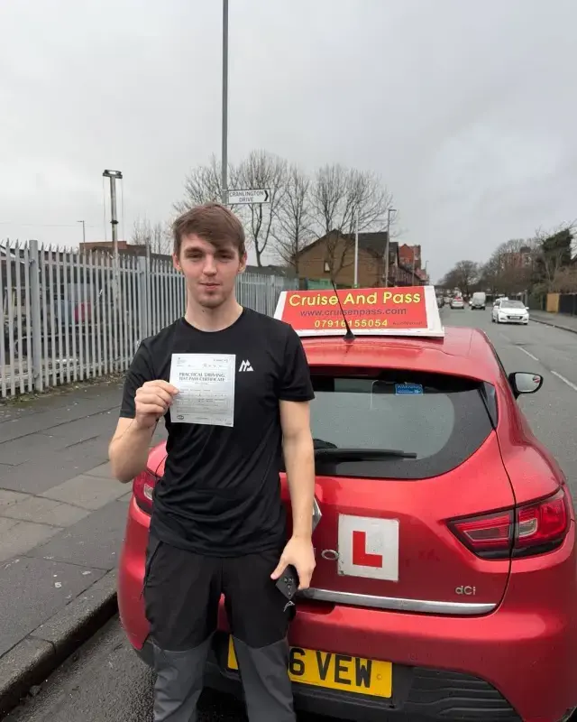 Learner building confidence on dual carriageways around Manchester